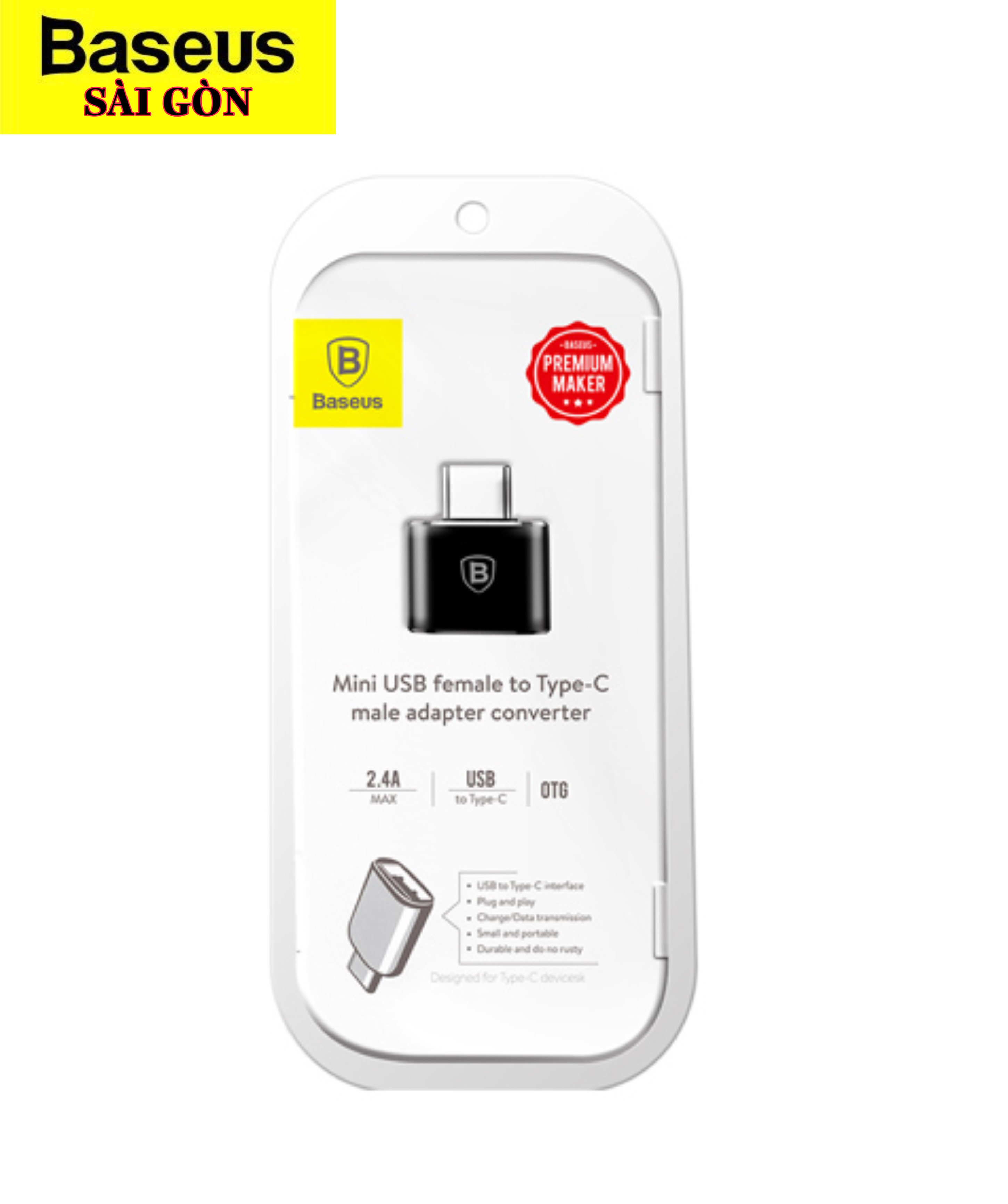 Đầu chuyển OTG Baseus Mini (3 phiên bản Type C female to USB, USB female to Type C và Micro female to Type C)