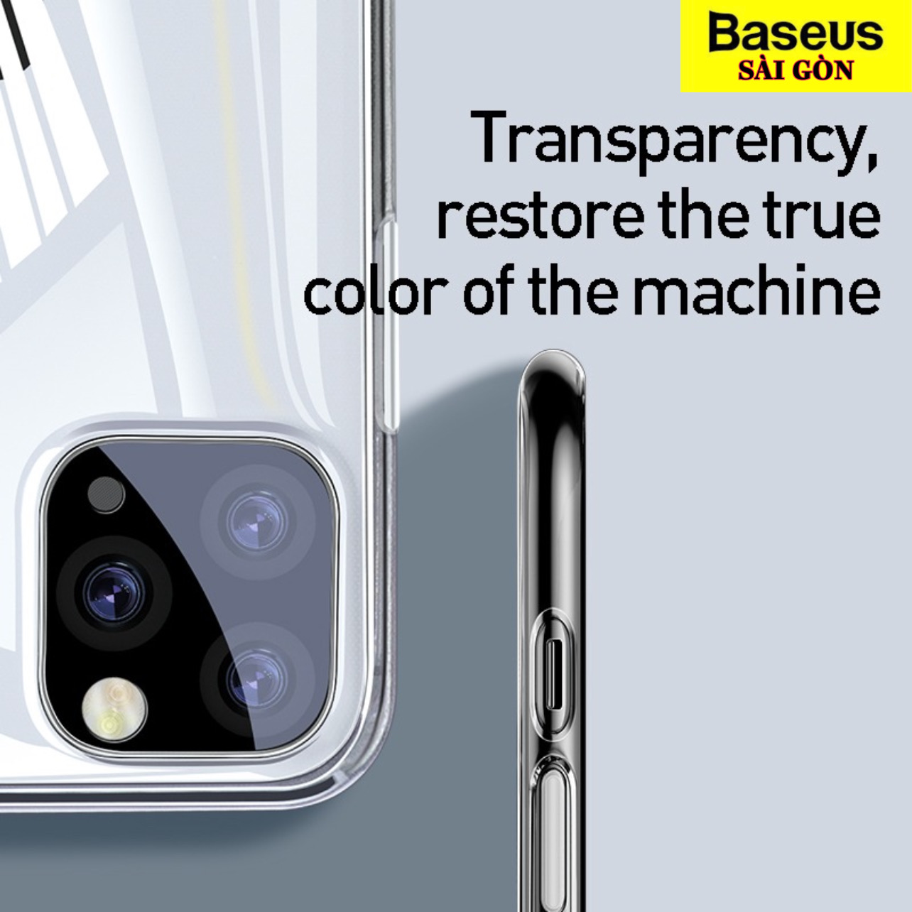 Tkey Phone Case Ốp lưng trong suốt có dây đeo tay chống rớt Baseus Transparent Key ...