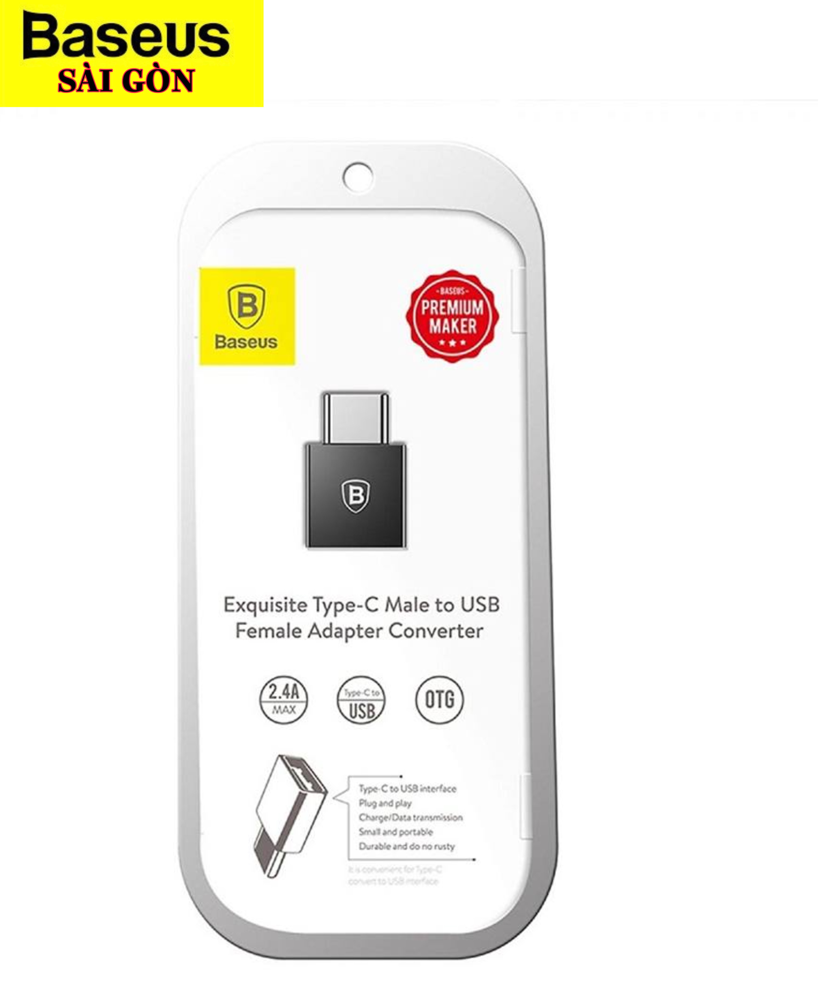 Đầu chuyển OTG Baseus Mini (3 phiên bản Type C female to USB, USB female to Type C và Micro female to Type C)