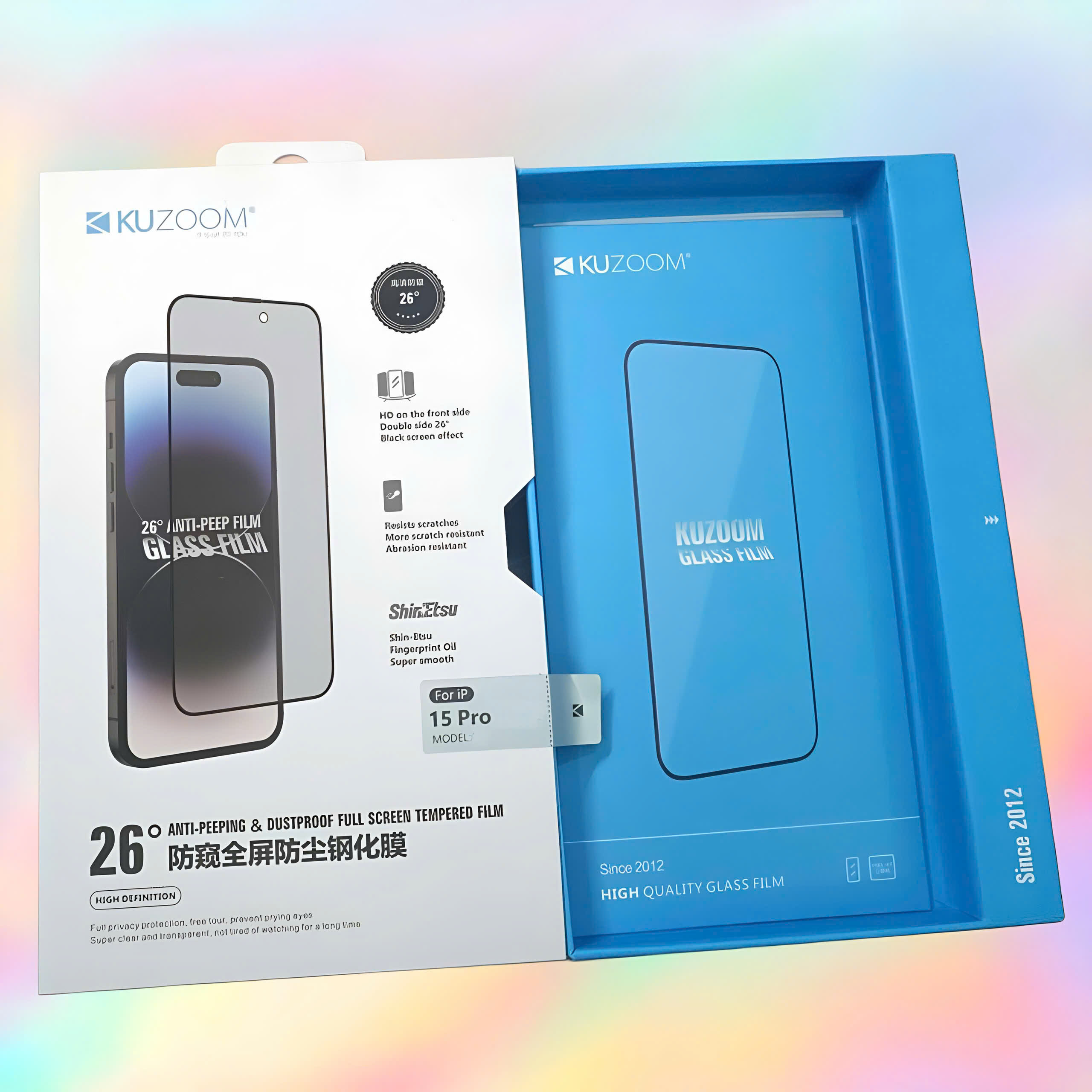 Kính cường lực chống nhìn trộm thương hiệu KUZOOM cho tất cả dòng điện thoại IPhone