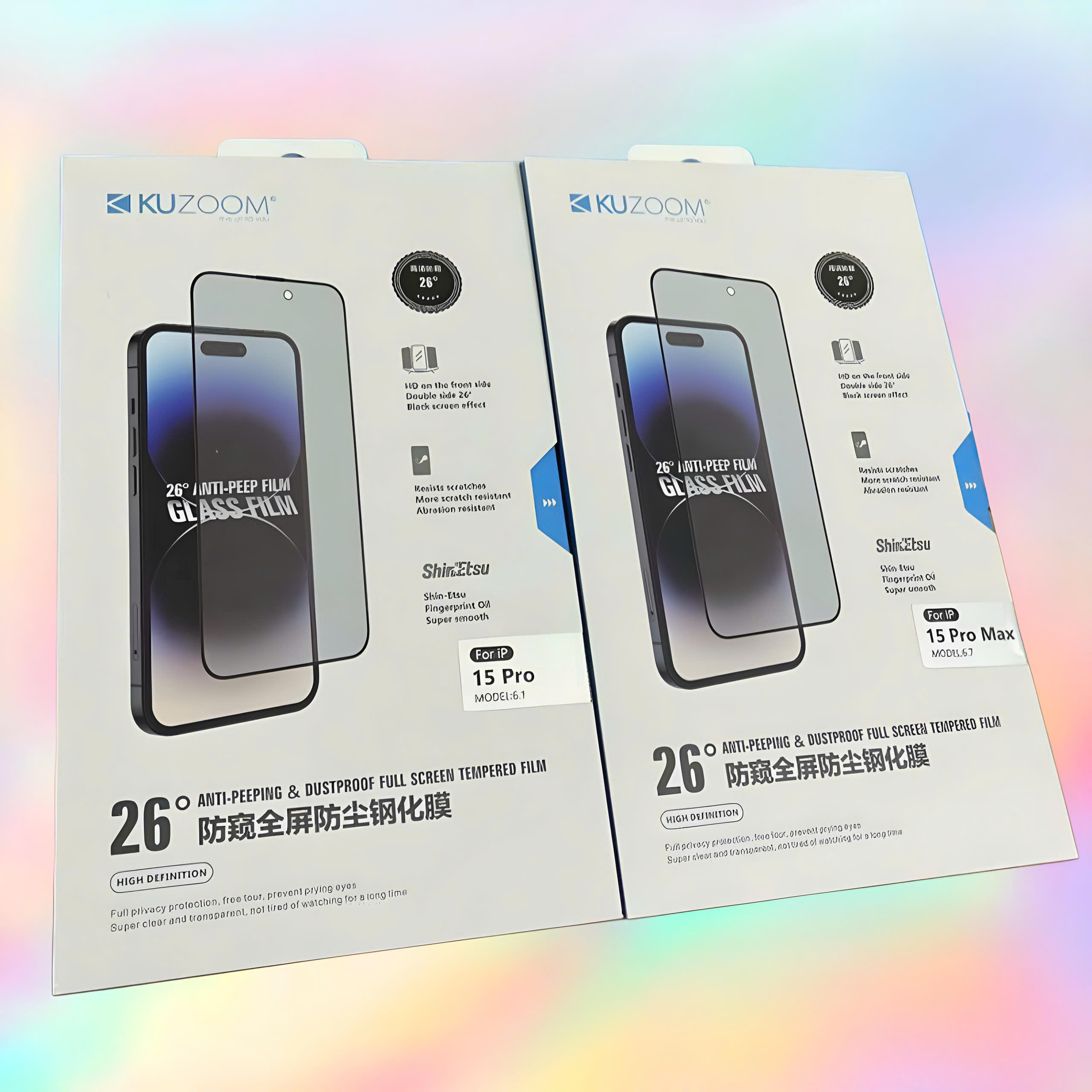 Kính cường lực chống nhìn trộm thương hiệu KUZOOM cho tất cả dòng điện thoại IPhone