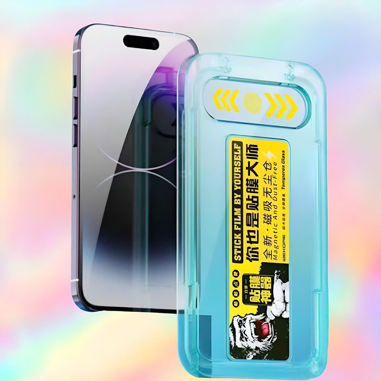 Kính cường lực trong có khung tự dán KING KONG WTP-034 thương hiệu WEKOME cho tất cả các dòng iphone