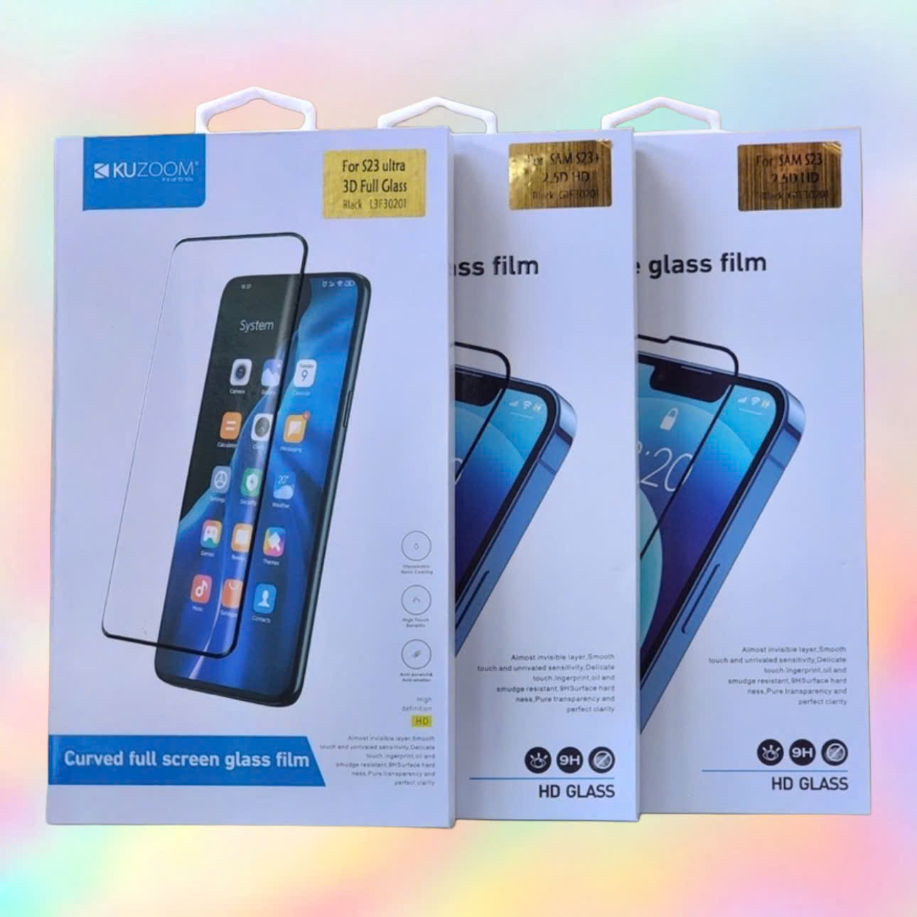 Kính cường lực Kuzoom full màn hình siêu mỏng, cảm ứng vân tay siêu mượt cho tất cả các dòng điện thoại Samsung