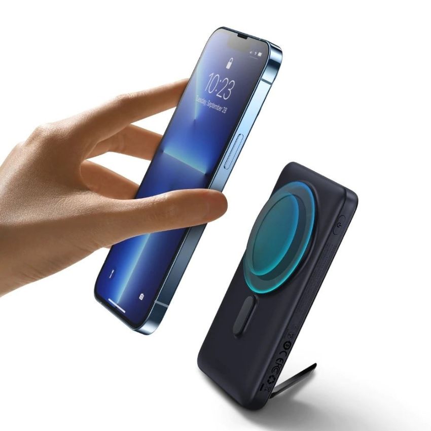 Pin Sạc Dự Phòng Không Dây Kèm Chân Đỡ Baseus Magnetic Bracket Wireless Fast Charge Power Bank 10000mAh 20W (With Cable C to C 60W)- PPCXZ