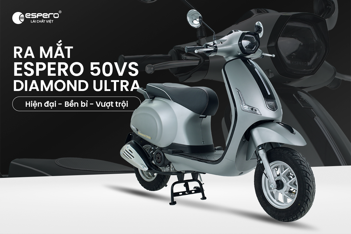 ESPERO DETECH RA MẮT XE MÁY 50CC: 50VS DIAMOND ULTRA KHÔNG CẦN BẰNG LÁI