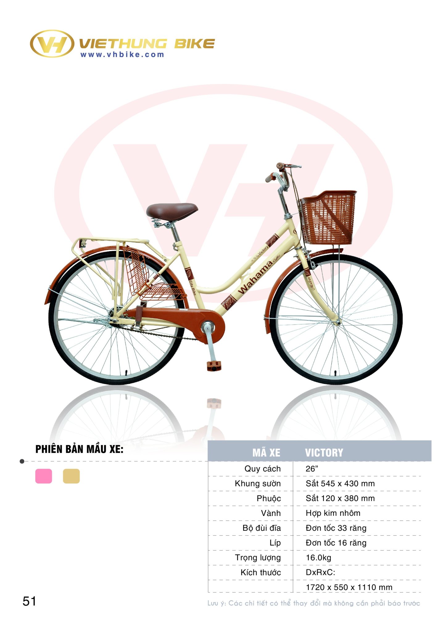 XE ĐẠP  WAHAMA VICTORY - 26 INCH