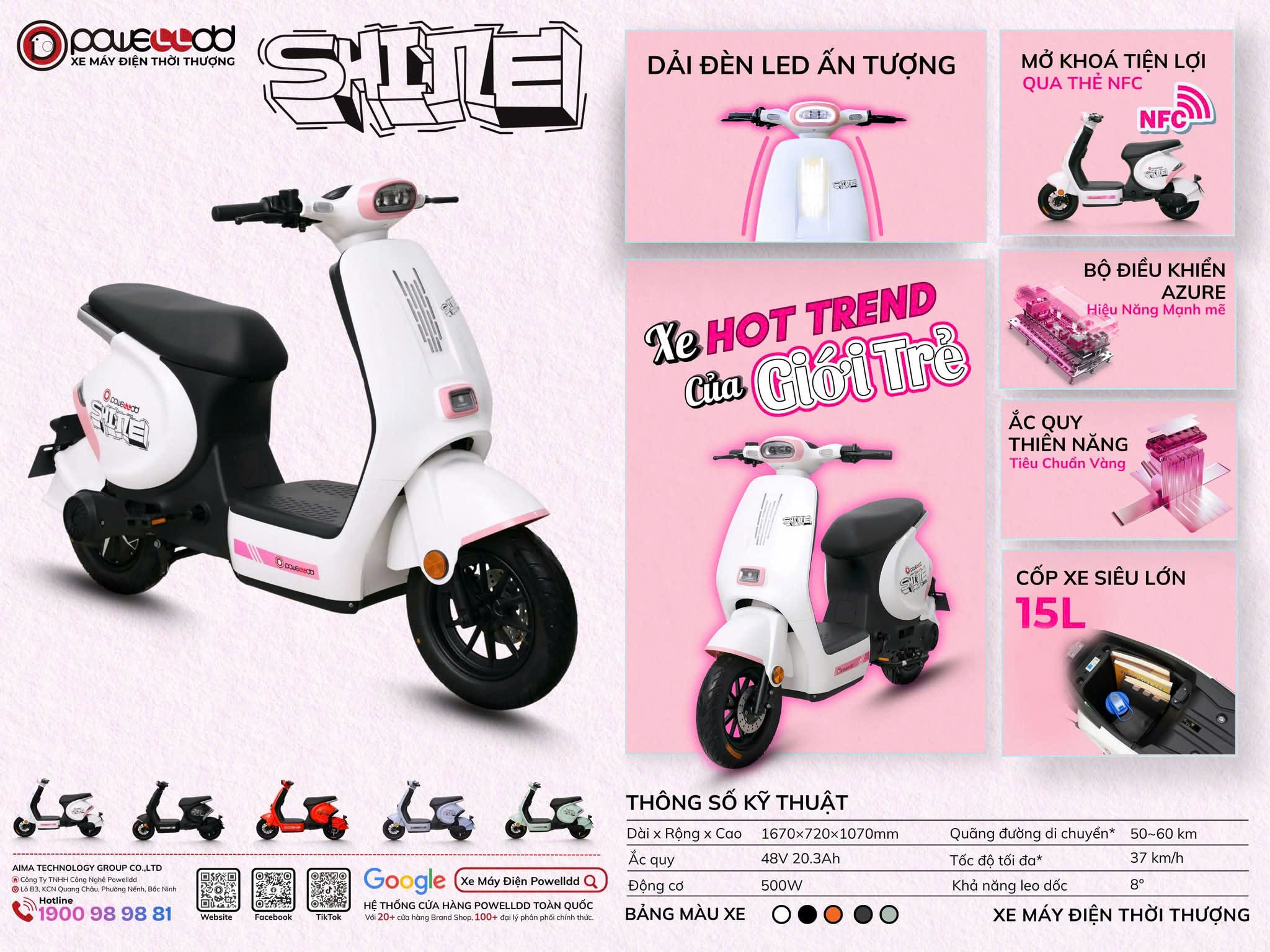 Xe Đạp Điện Powelldd Shine