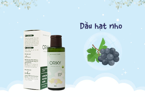 Dầu hạt nho giúp Oriky có độ thẩm thấu lý tưởng