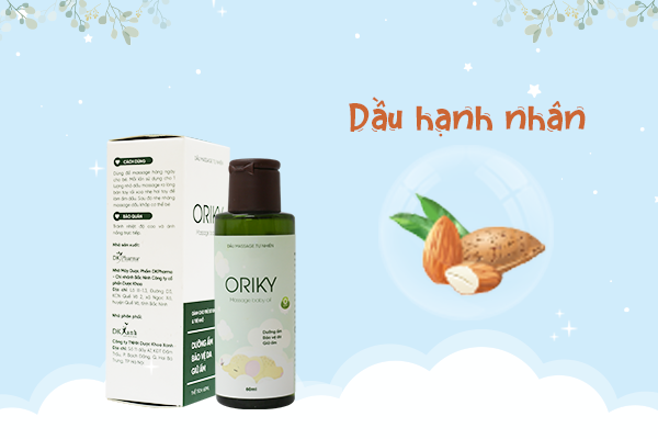 Dầu hạnh nhân là 1 trong 5 thành phần chính của dầu massage Oriky