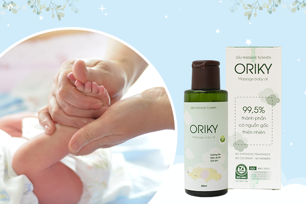 Ba mẹ hãy massage cho bé với Oriky hàng ngày