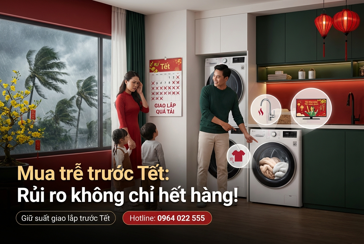 Bắc Giang rét và mưa: Mua điện máy cận Tết, rủi ro không chỉ hết hàng mà còn lỡ cả Tết!