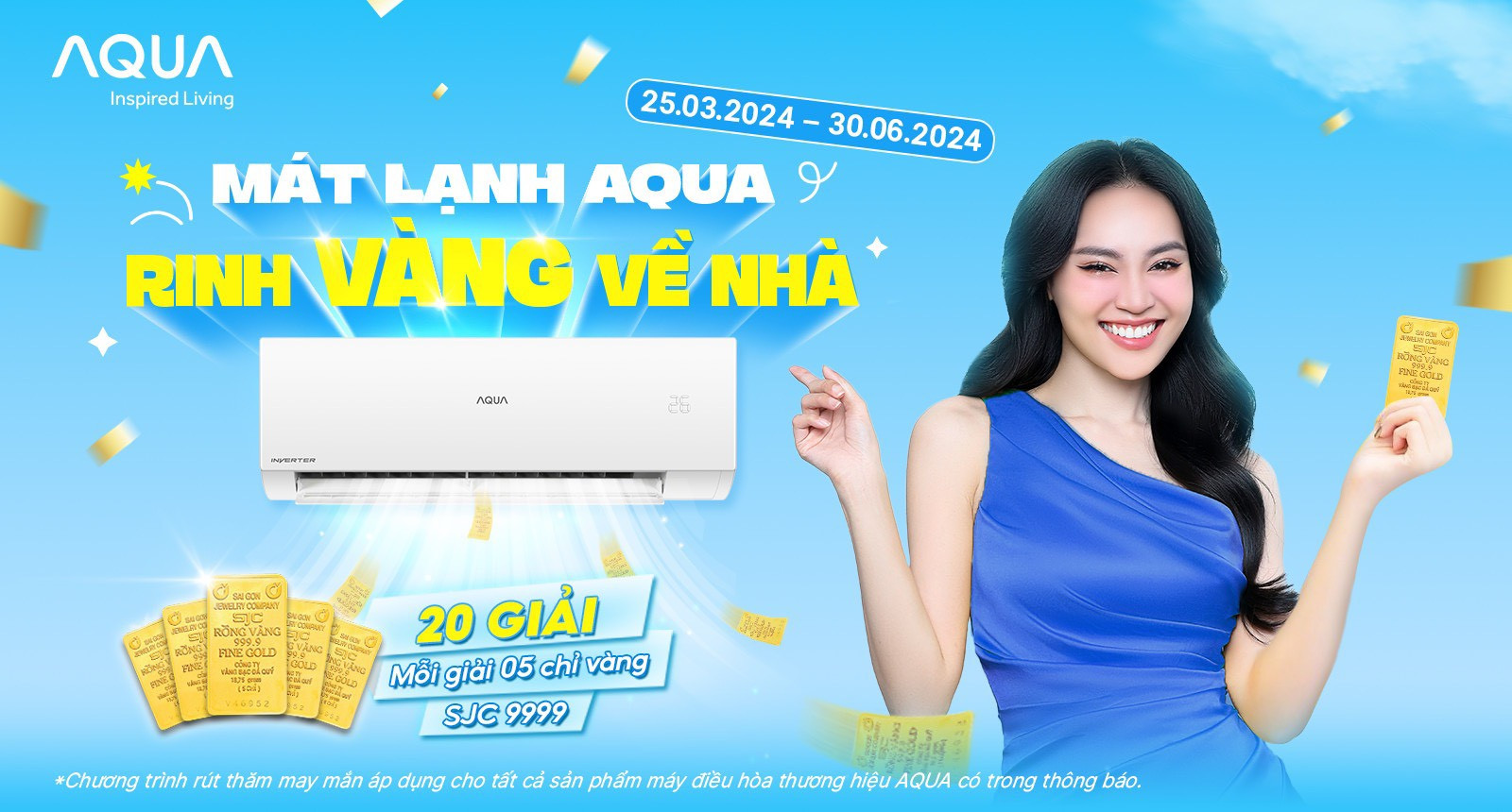 MÁT LẠNH AQUA - RINH VÀNG VỀ NHÀ