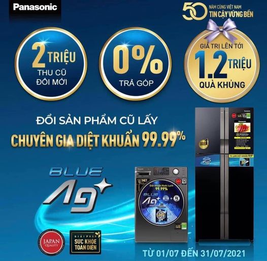 ĐỔI SẢN PHẨM CŨ LẤY PANASONIC - CHUYÊN GIA DIỆT KHUẨN 99.99%