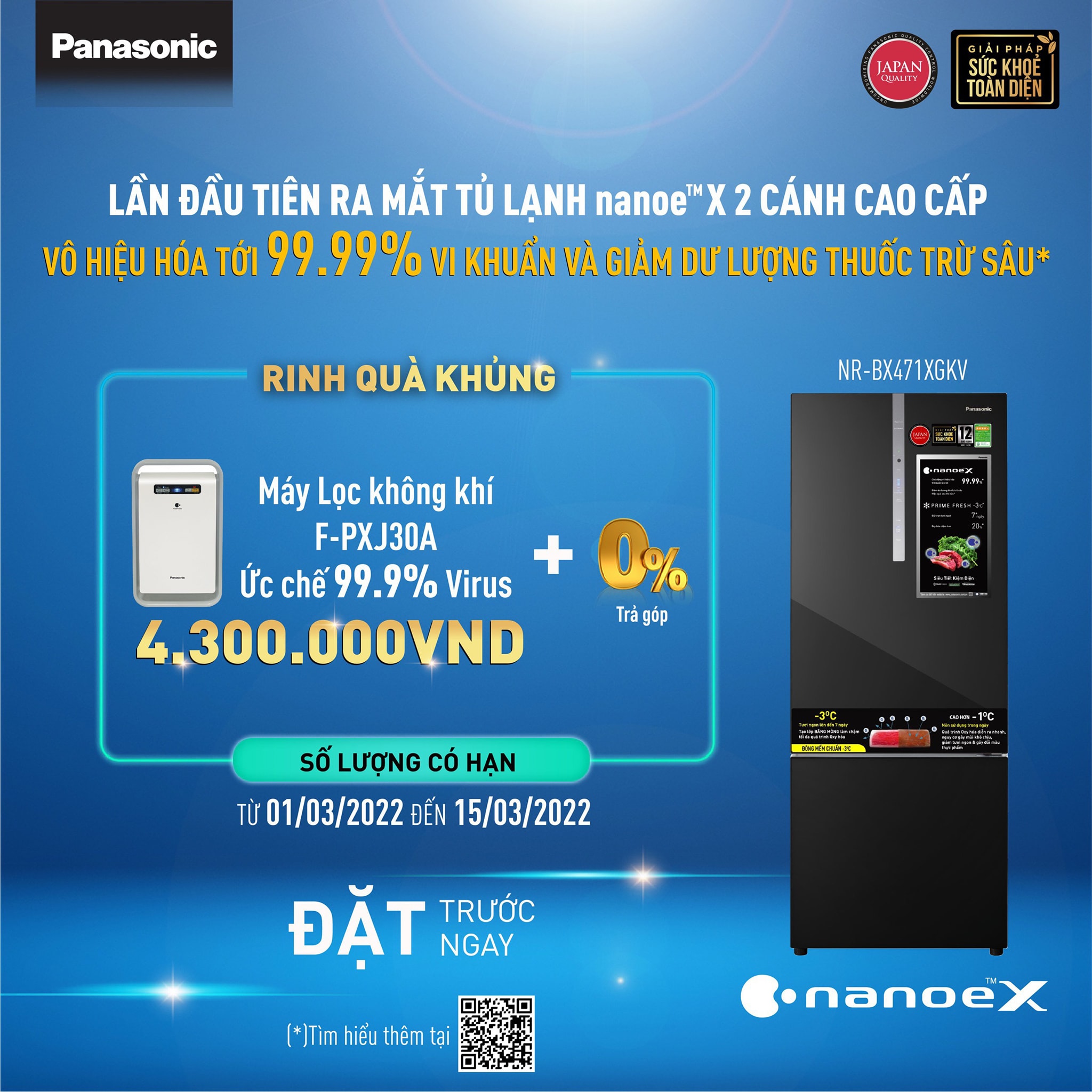 ĐẶT TRƯỚC TỦ LẠNH PANASONIC NHẬN NGAY QUÀ KHỦNG