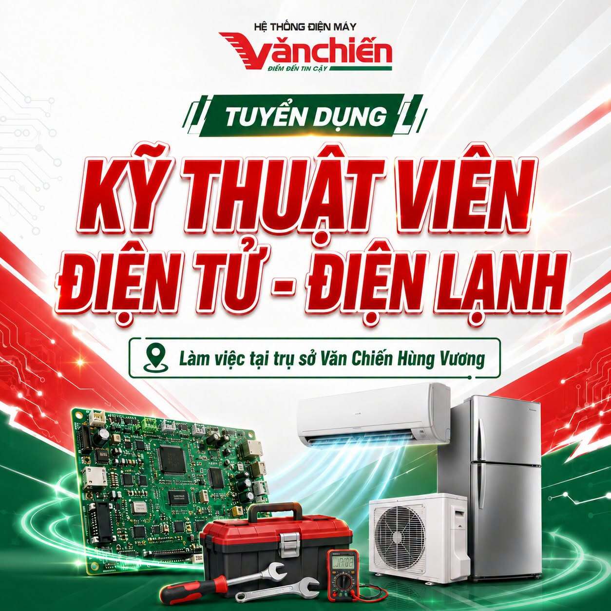 ĐIỆN MÁY VĂN CHIẾN TUYỂN DỤNG THÁNG NÀY