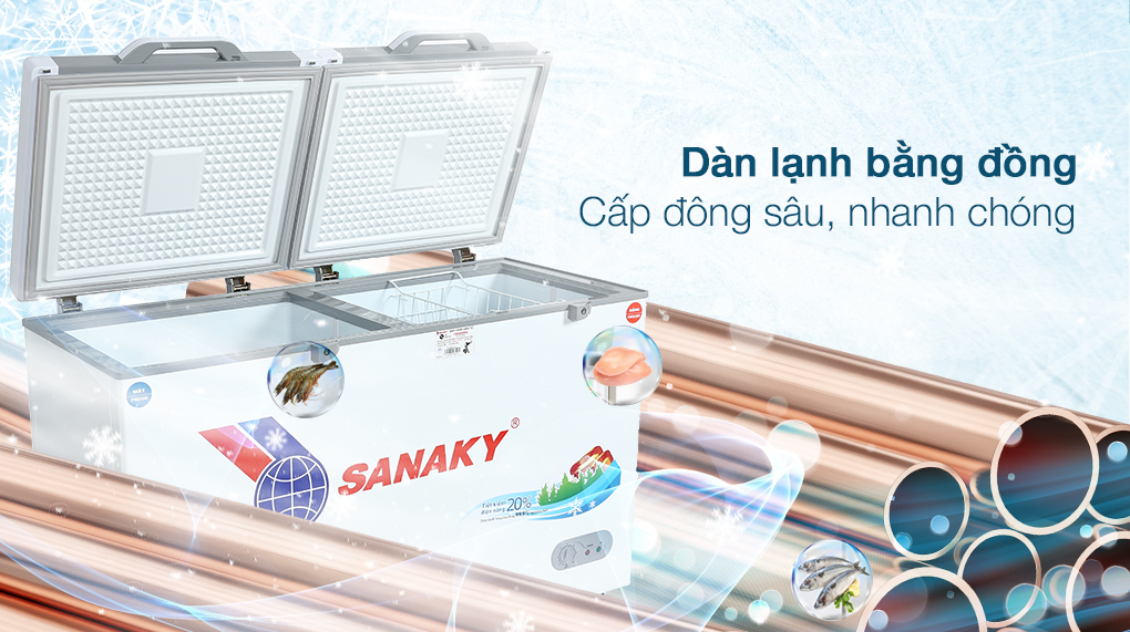  Tủ đông Sanaky VH40999W2KD dung tích 280l