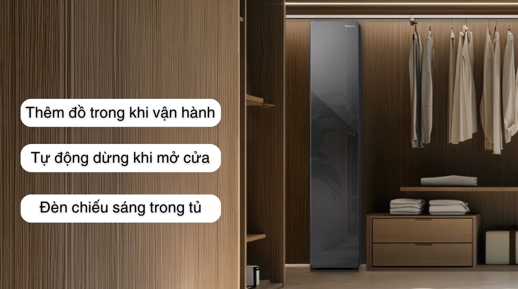 Tủ chăm sóc quần áo thông minh Panasonic 3 móc HCC-R340ARXV