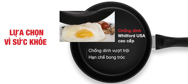 Chảo chống dính nguyên khối đáy từ Nagakawa Fuyu NAG2405 (24cm)