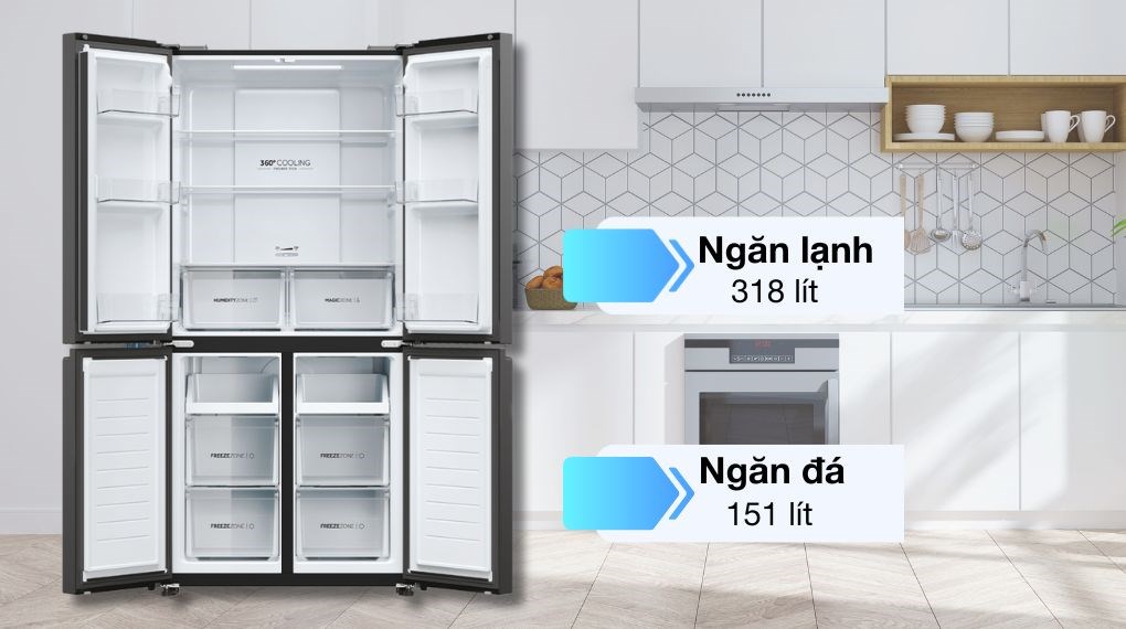 Tủ lạnh Aqua Inverter 469 lít AQR-M532XA(CBC)