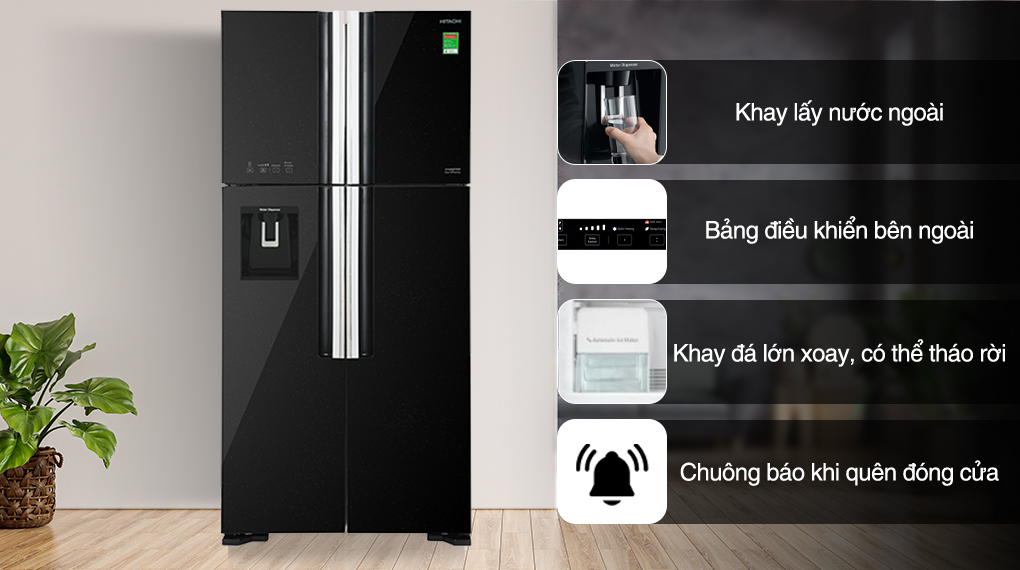 Tủ lạnh Hitachi Inverter 540 lít Multi Door RFW690PGV7GBK