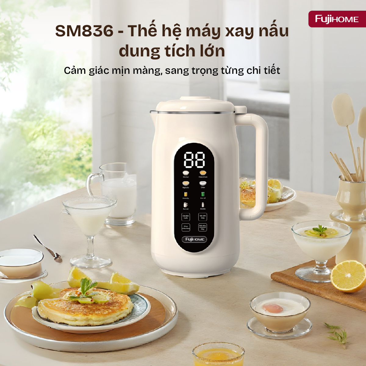 Máy làm sữa hạt đa năng Fujihome SM836