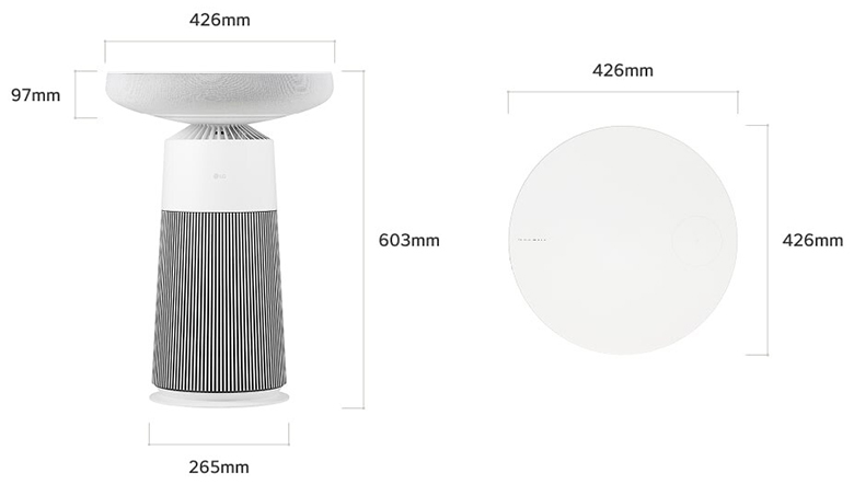 Máy lọc không khí kết hợp Loa LG PuriCare Aero Speaker 46W AS20GSHU0