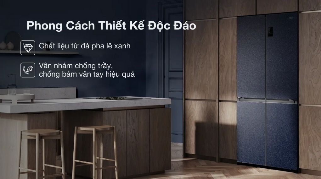 Tủ lạnh Aqua Inverter 410 lít Multi Door AQR-M466XA(CBC)