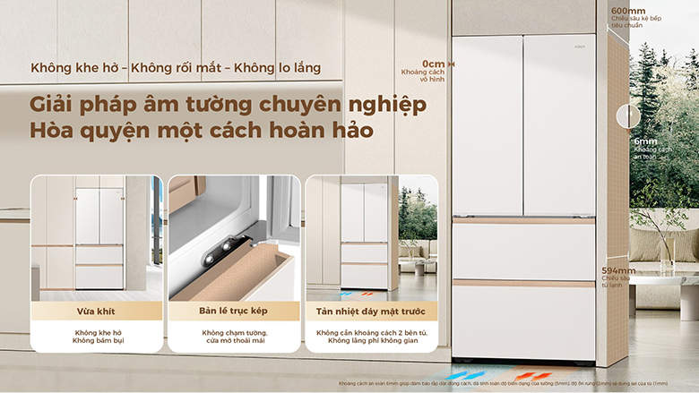 Tủ lạnh Aqua Inverter 515 lít Multi Door AQR-MA590XA(MC)U1