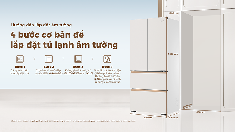 Tủ lạnh Aqua Inverter 515 lít Multi Door AQR-MA590XA(MC)U1