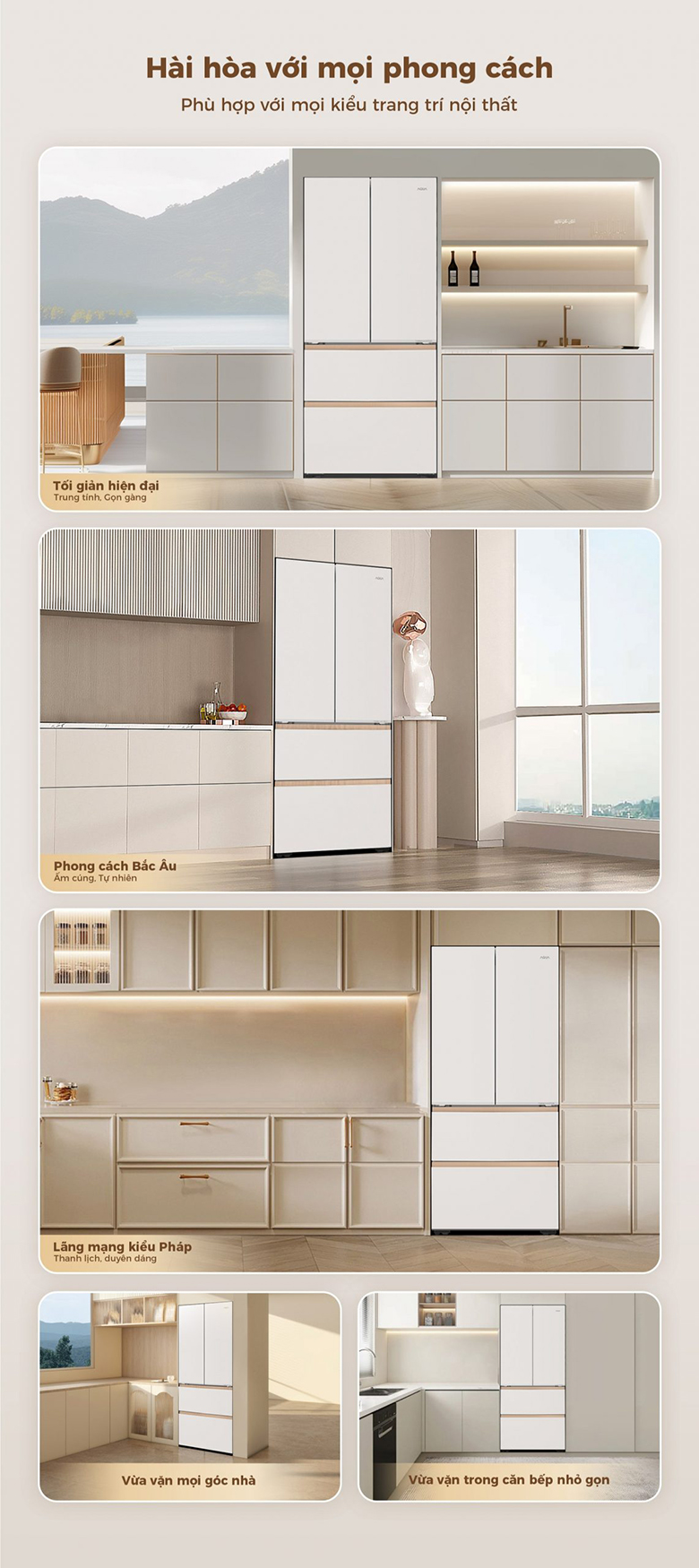 Tủ lạnh Aqua Inverter 515 lít Multi Door AQR-MA590XA(MC)U1