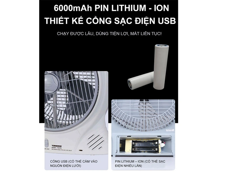 Quạt tích điện Tiross TS9172