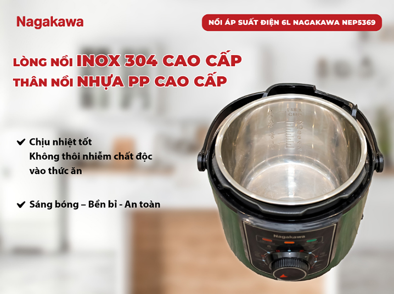 Nồi áp suất điện Nagakawa NEP5369