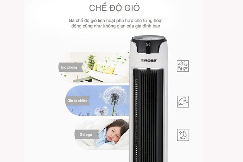 Quạt tháp Tiross có điều khiển TS9181