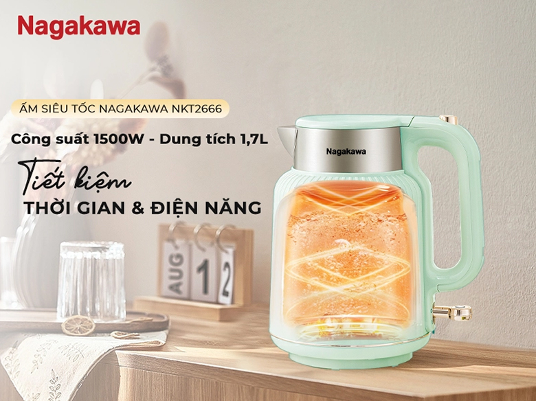 Ấm siêu tốc Nagakawa NKT2666