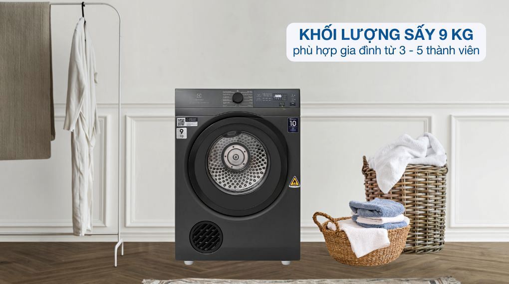 Máy sấy quần áo thông hơi Electrolux 9 kg EDV904N3SC