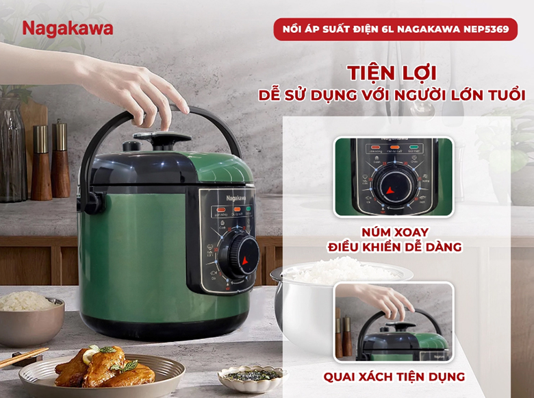 Nồi áp suất điện Nagakawa NEP5369