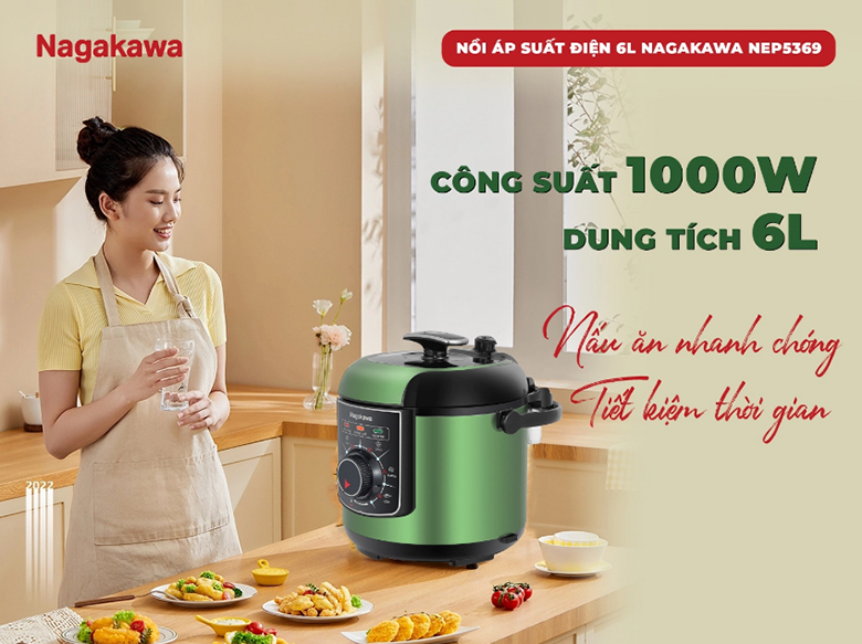 Nồi áp suất điện Nagakawa NEP5369