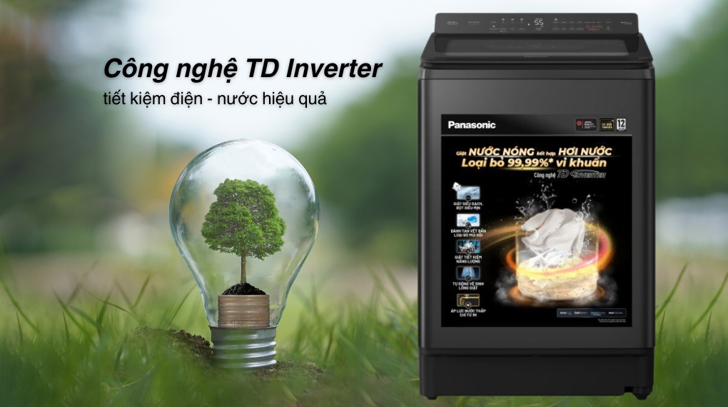 Máy giặt Panasonic Inverter 12.5 kg NA-FD125V4BV