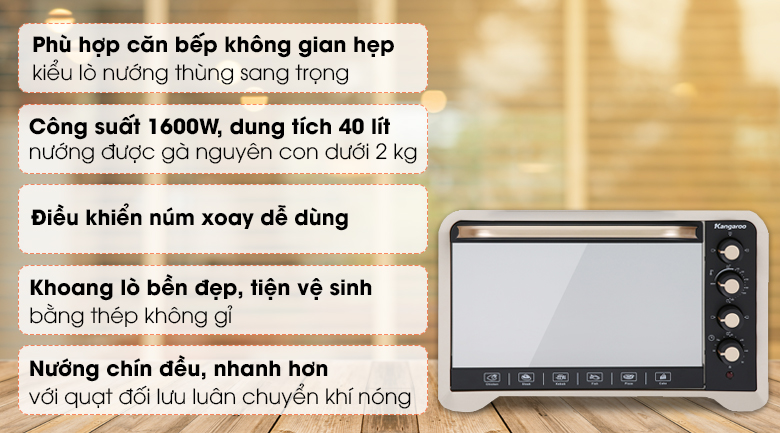 Lò nướng Kangaroo KG4001 40 lít