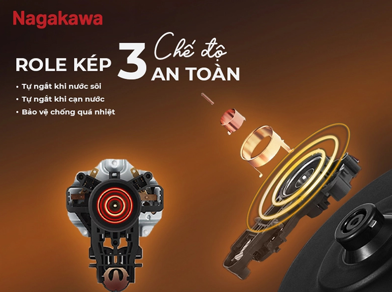 Ấm siêu tốc Nagakawa NKT2666