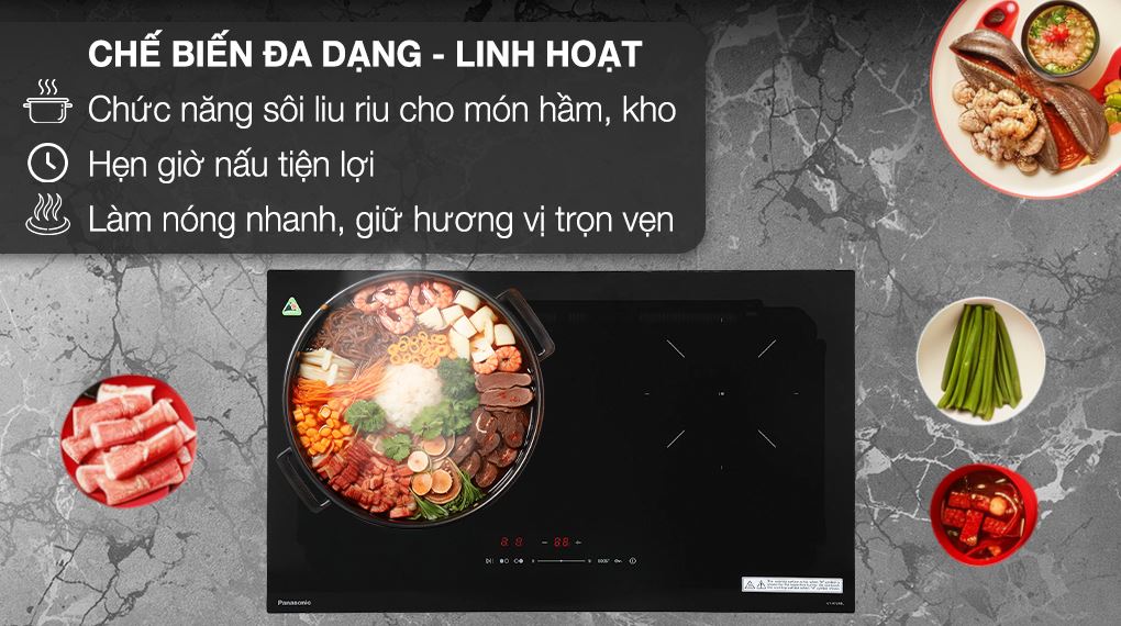 Bếp từ đôi lắp âm Panasonic KY-R72AELYUE