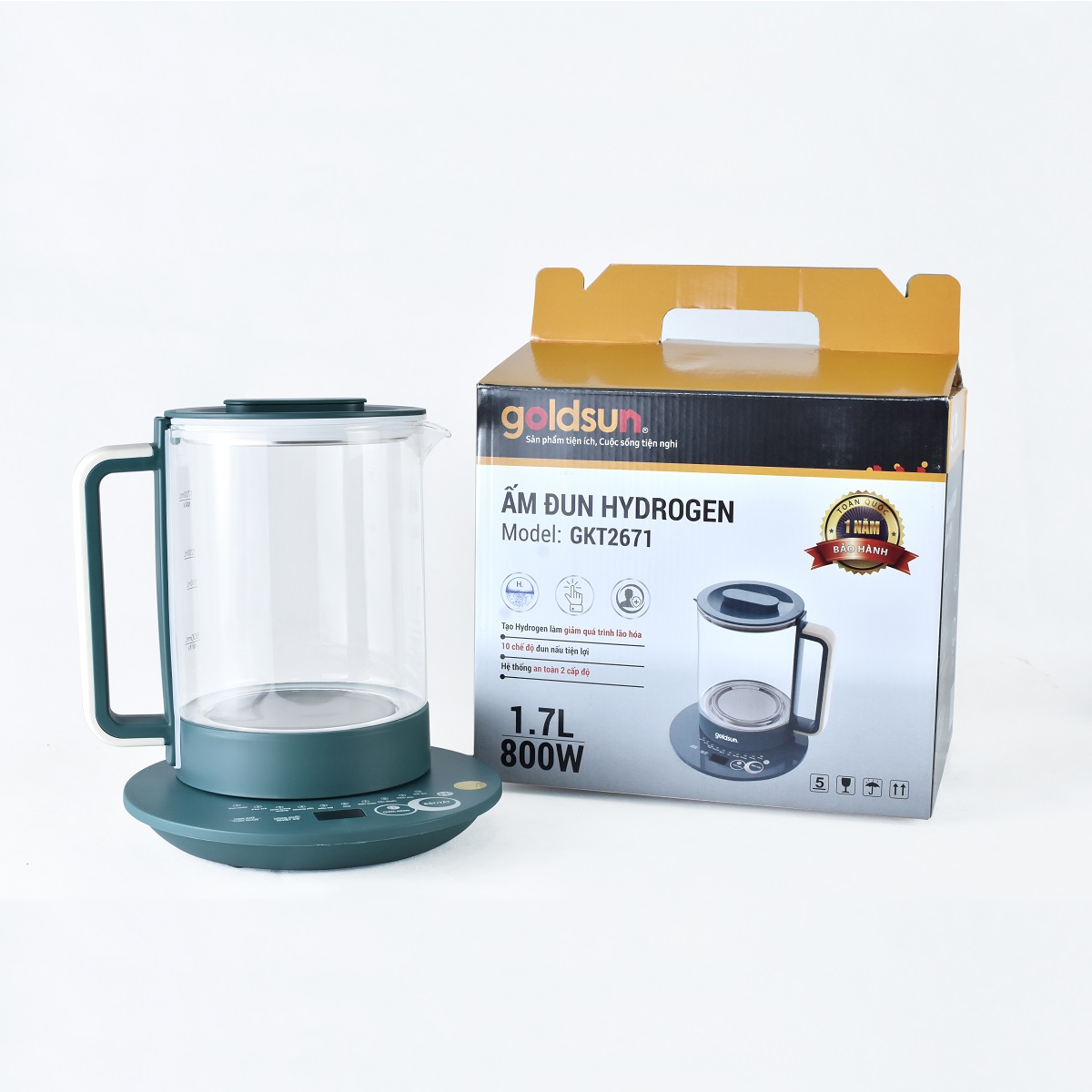 Ấm Siêu Tốc đun nước tạo Hydrogen Goldsun GKT2671