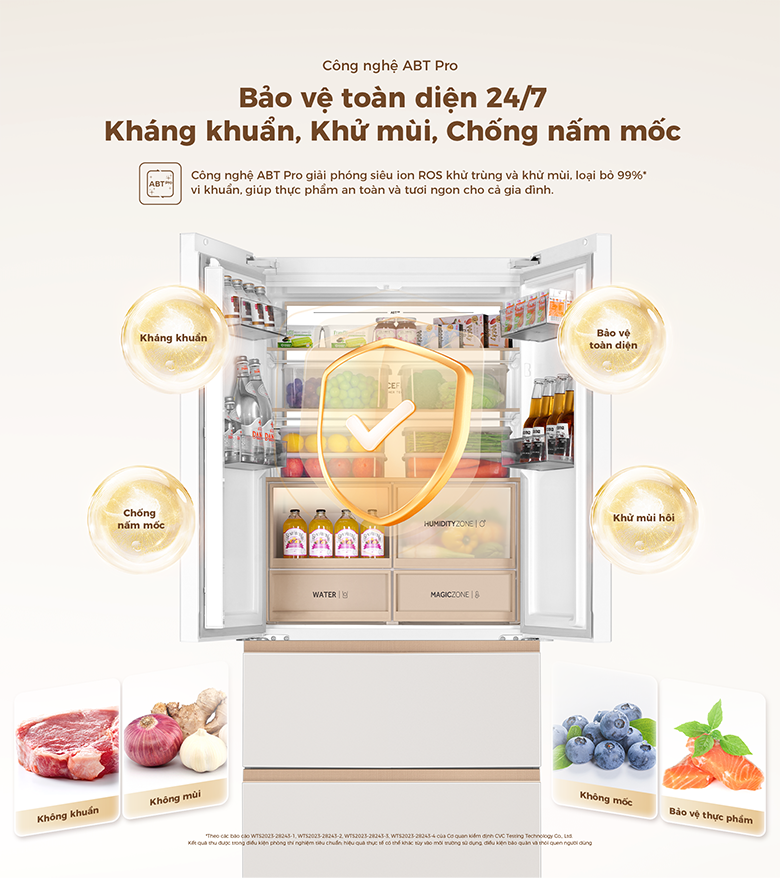 Tủ lạnh Aqua Inverter 515 lít Multi Door AQR-MA590XA(MC)U1