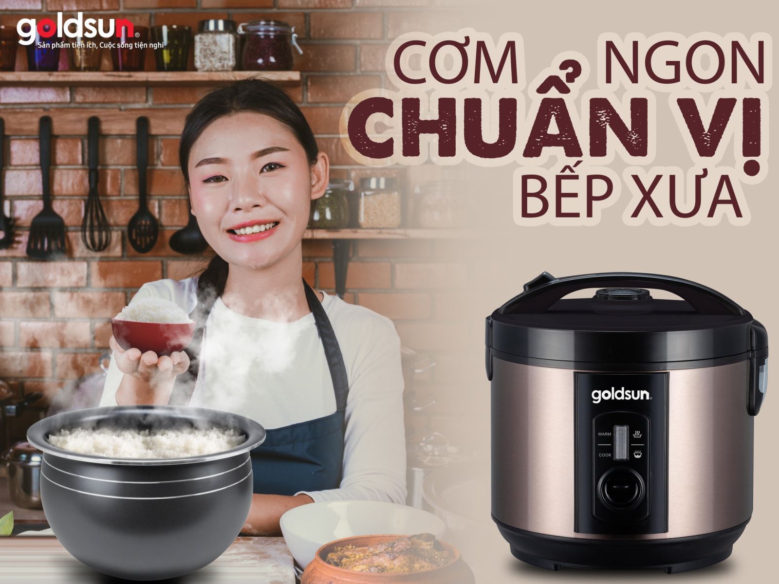 Nồi cơm điện lòng niêu Goldsun GRC5042