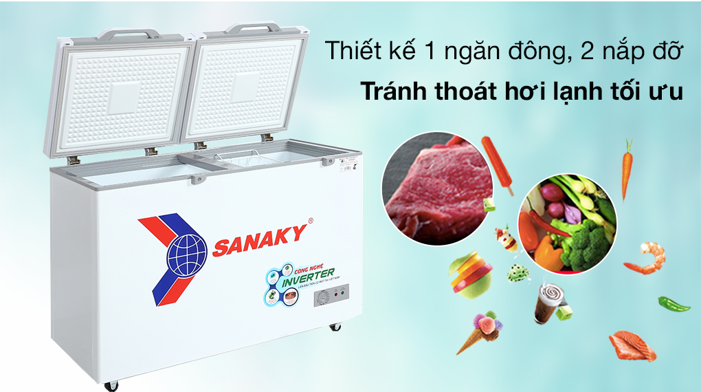 Tủ đông Sanaky Inverter 270 lít VH3699A4K
