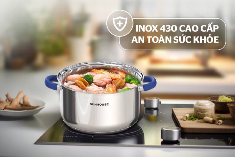 Bộ nồi Inox 3 đáy Sunhouse SHG361