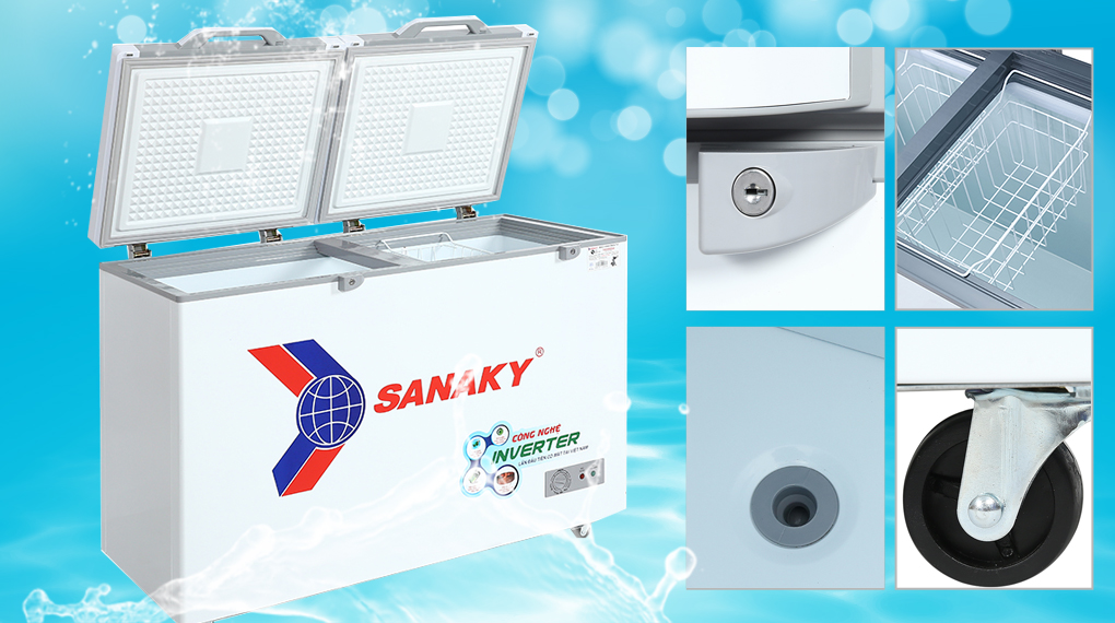 Tủ đông Sanaky Inverter 270 lít VH3699A4K