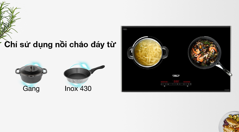 Bếp từ đôi lắp âm Chef's DIH333