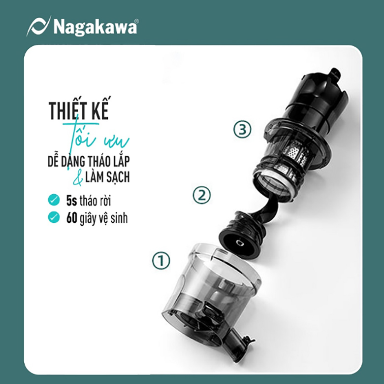 Máy ép chậm Nagakawa NAG0818 (200W)