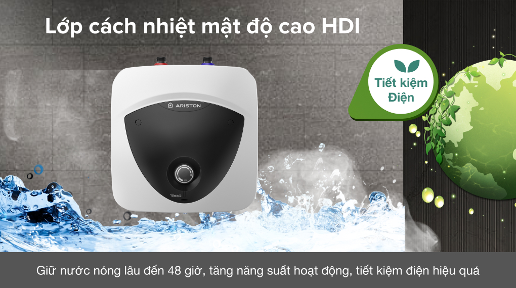 Bình nóng lạnh gián tiếp Ariston Mini 6 lít ANLUX6BE1.5FE